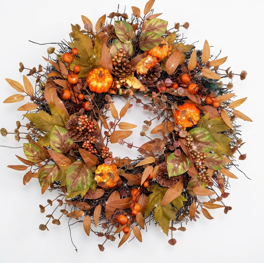 Homemade Harvest Autumn Wreath