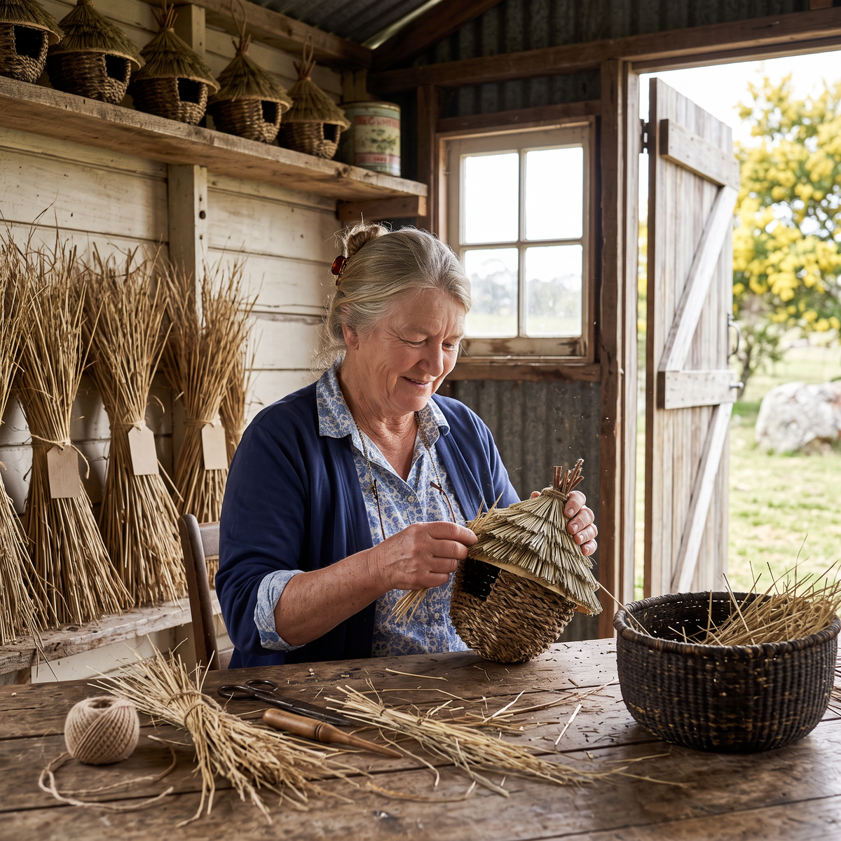 Noeline's Woven Bird House