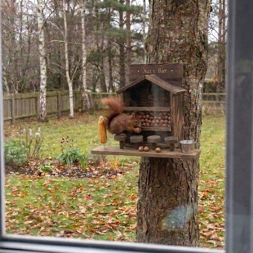 Geoff's "Nuts Bar" Squirrel Feeder