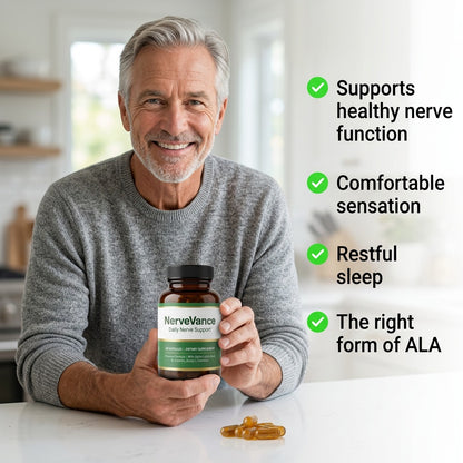 NerveVance — Stabilized R-ALA Nerve Support with Benfotiamine & Active B-Complex
