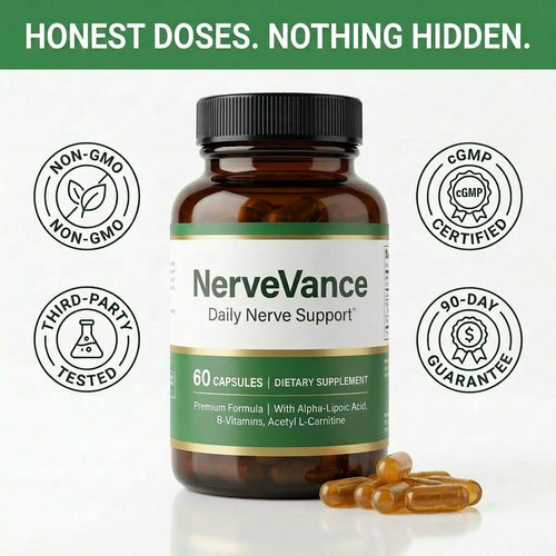 NerveVance — Stabilized R-ALA Nerve Support with Benfotiamine & Active B-Complex