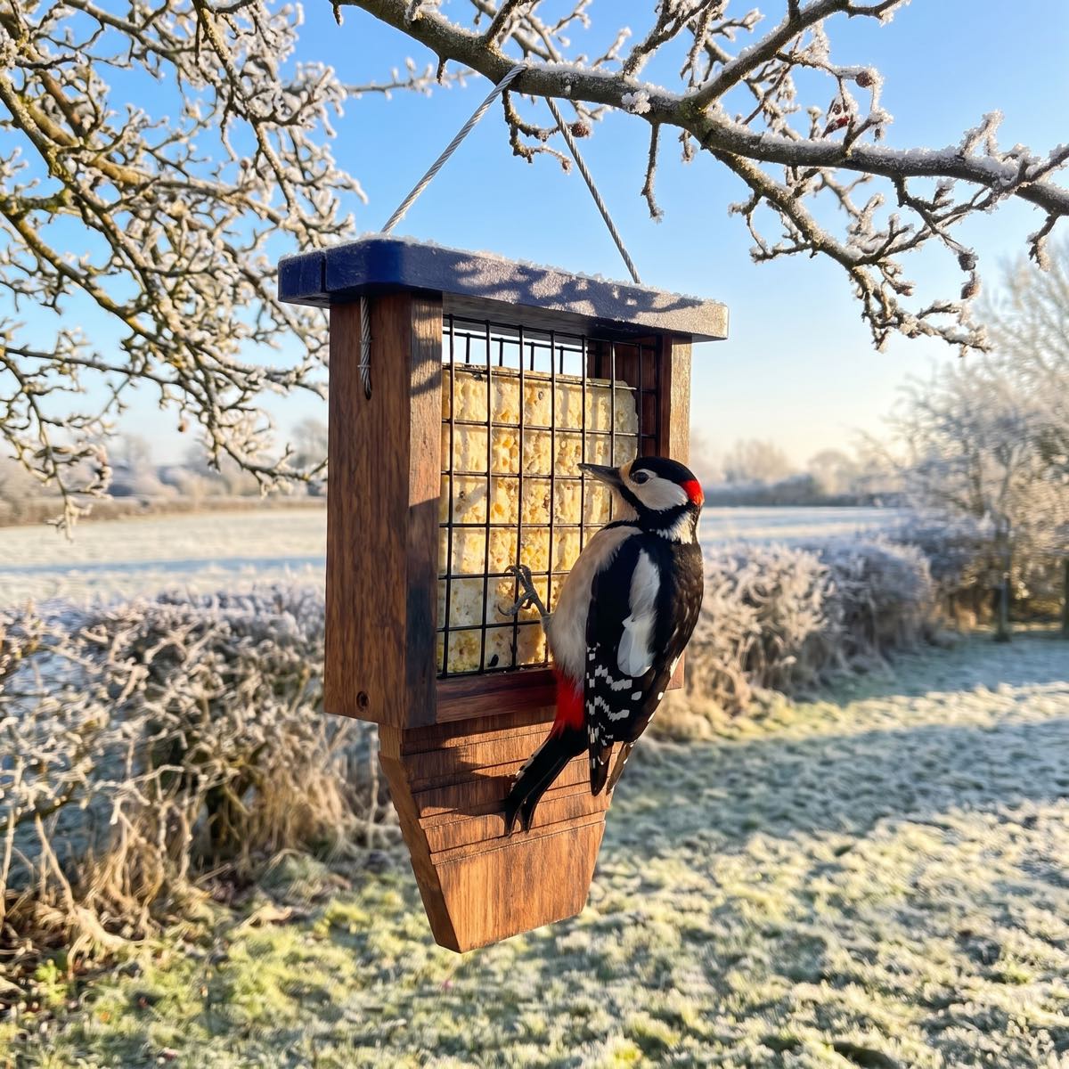 Feeder on a frosty morning