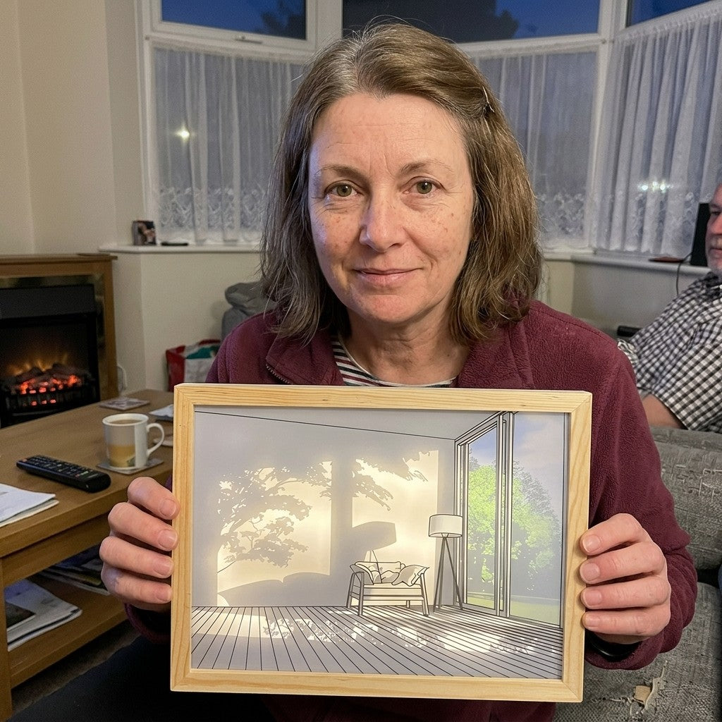 Customer photo: Reading Corner light painting on the sofa