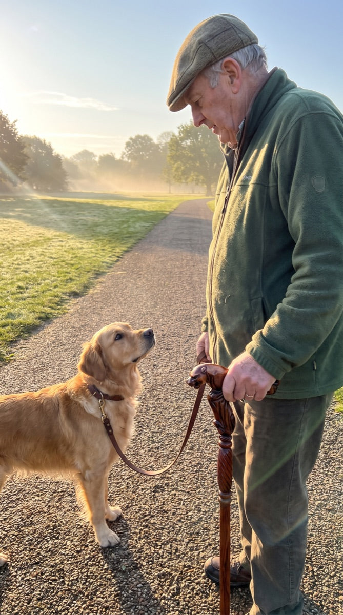 Customer photo: leopard cane on a morning dog walk