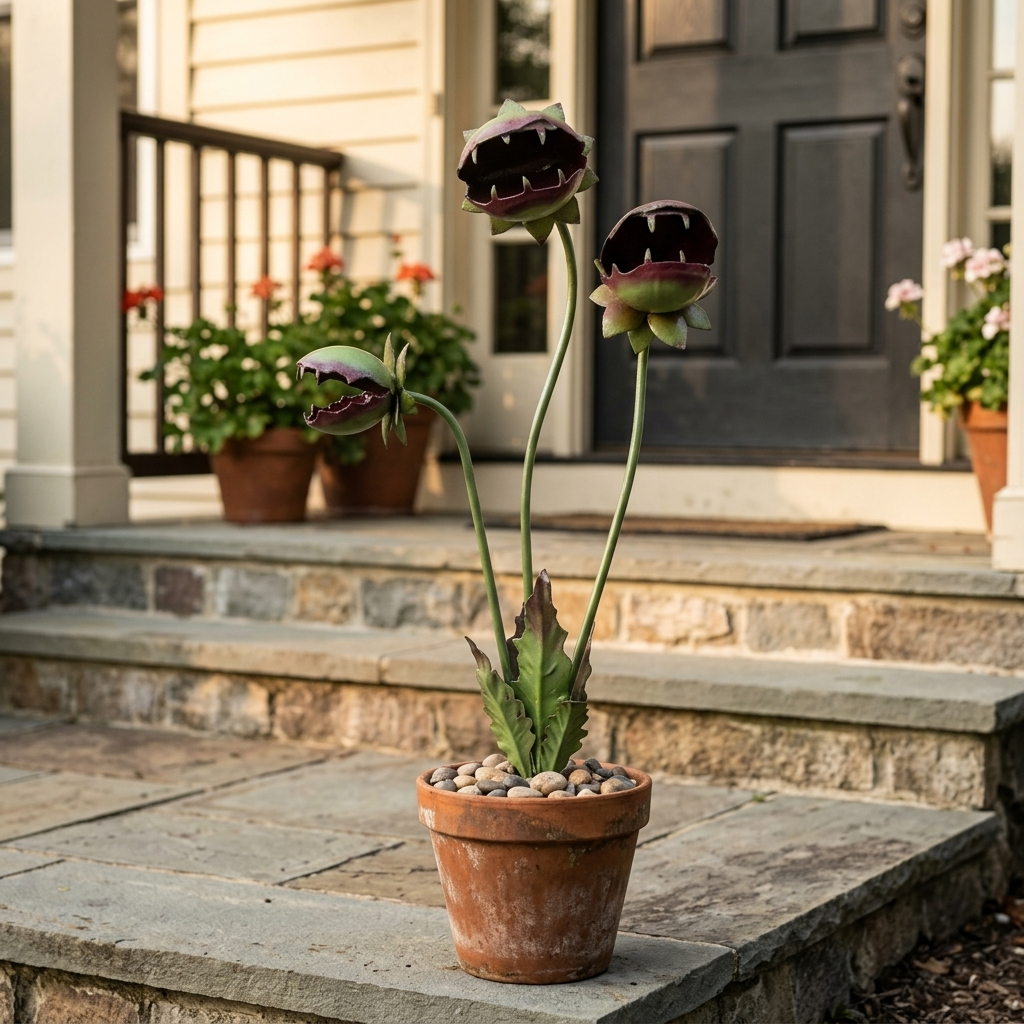 Emmett's Iron Carnivorous Plant - Garden Decor