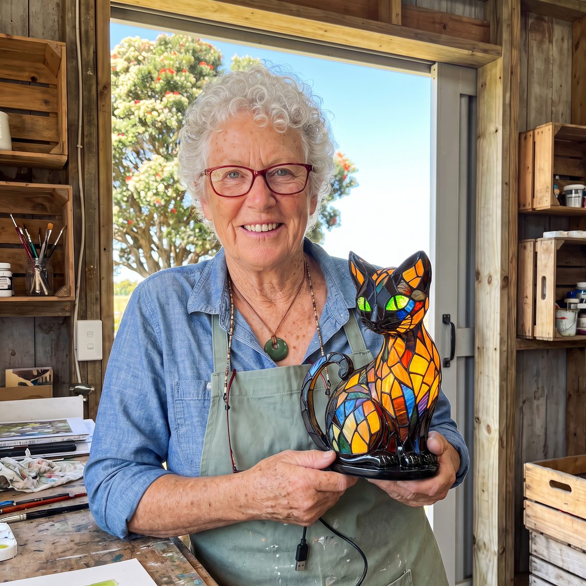 Raewyn's Goodnight Moggy Lamp