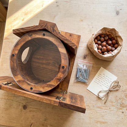 What comes in the box: barrel feeder, screws and care card
