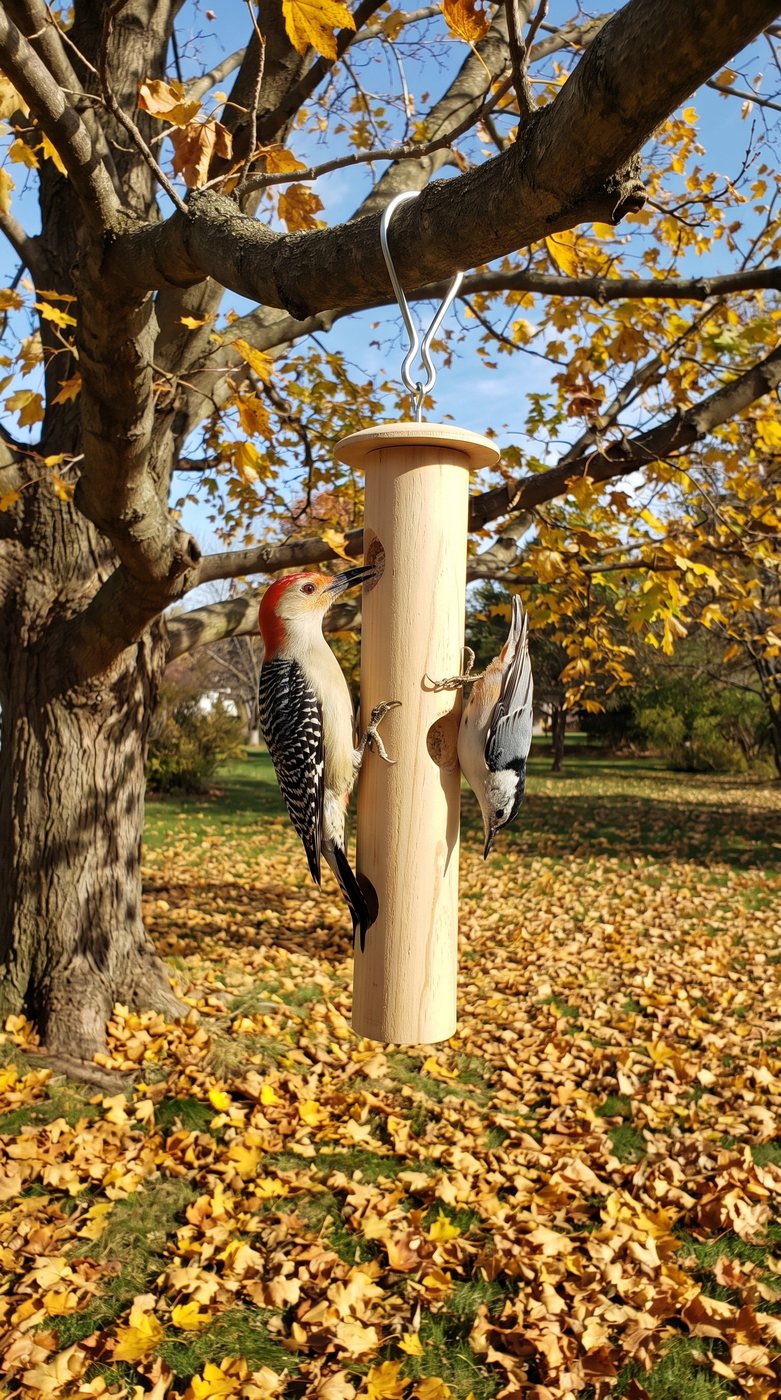 Customer photo: red-bellied woodpecker and nuthatch