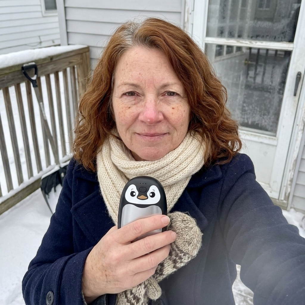 Customer photo penguin hand warmer