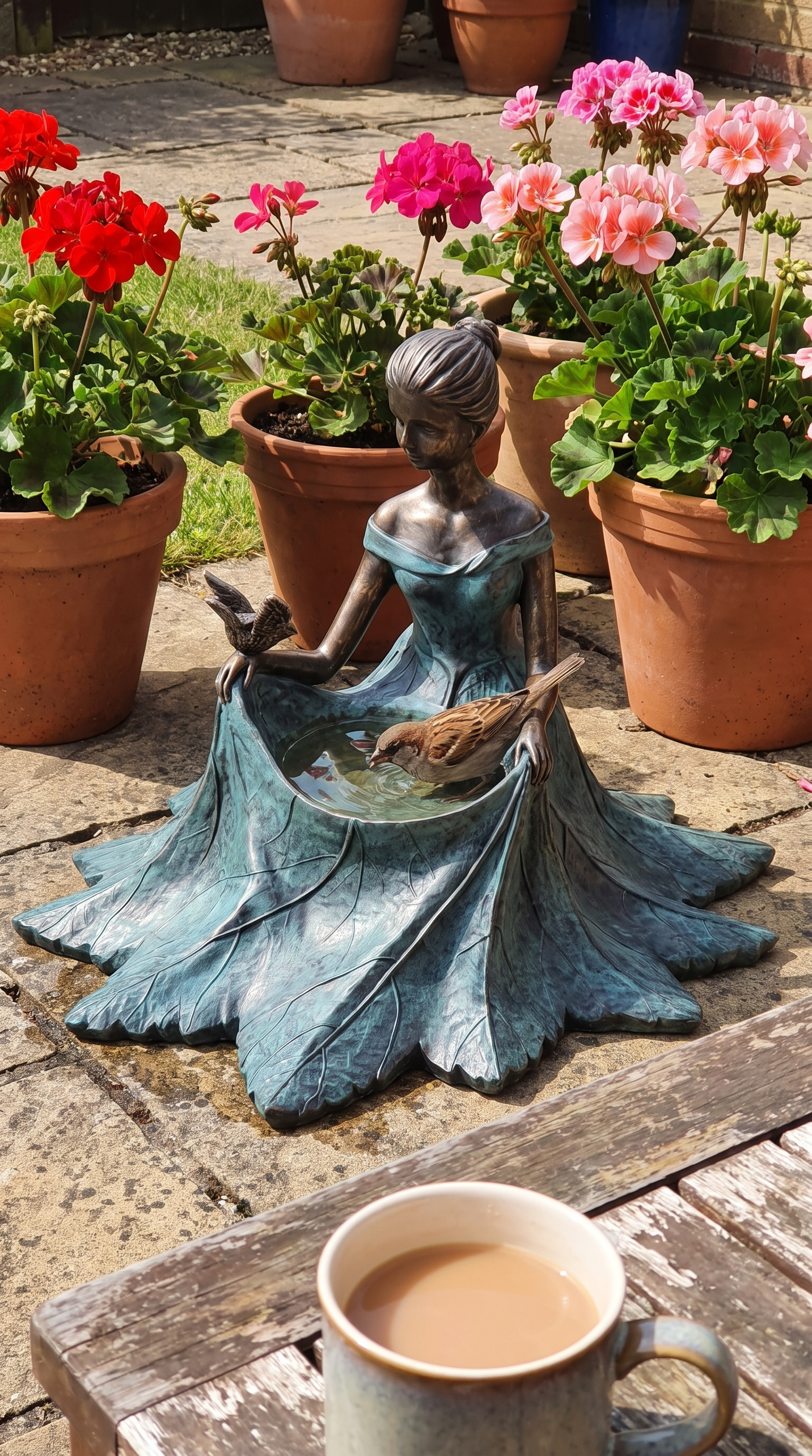 Customer photo 3 of Geoff's bronze bird bath