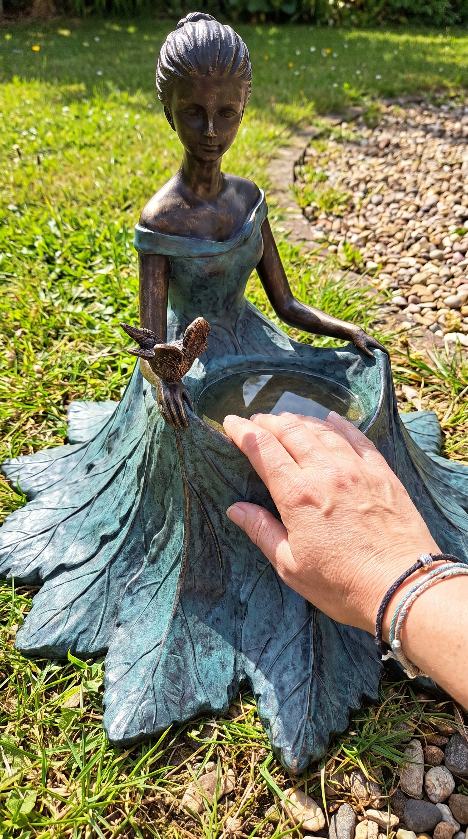 Customer photo 6 of Geoff's bronze bird bath
