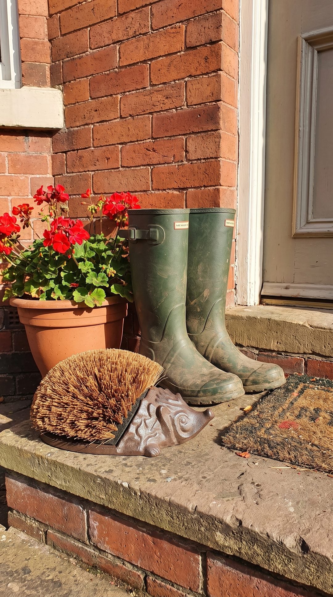 Joan's cast-iron hedgehog boot brush