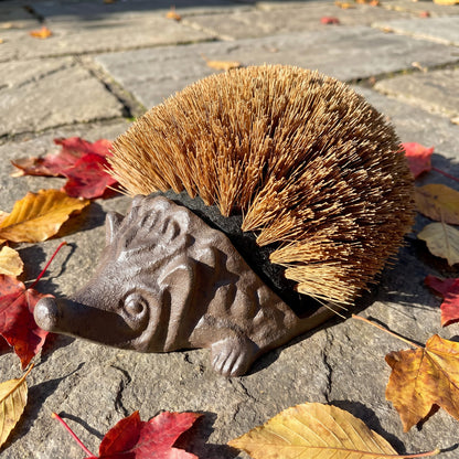 Joan's cast-iron hedgehog boot brush