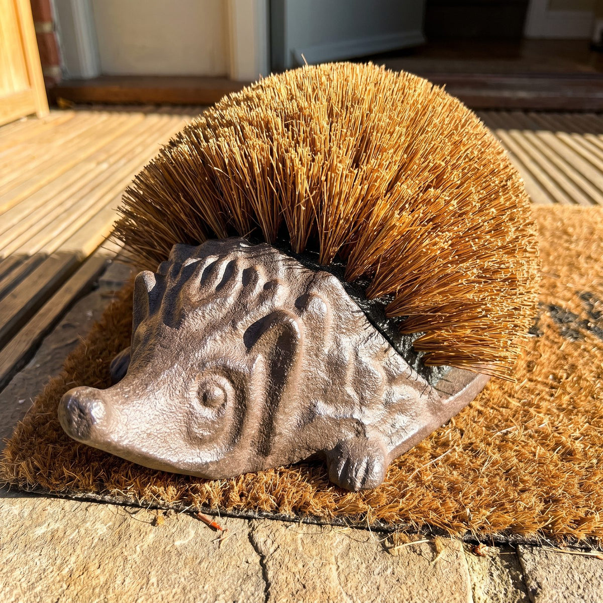 Joan's cast-iron hedgehog boot brush