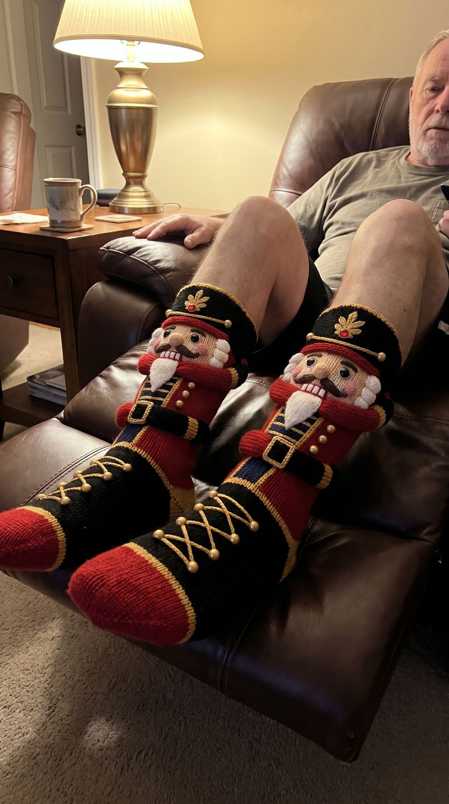 Lavonne's Christmas hug socks - f2 nutcracker husband