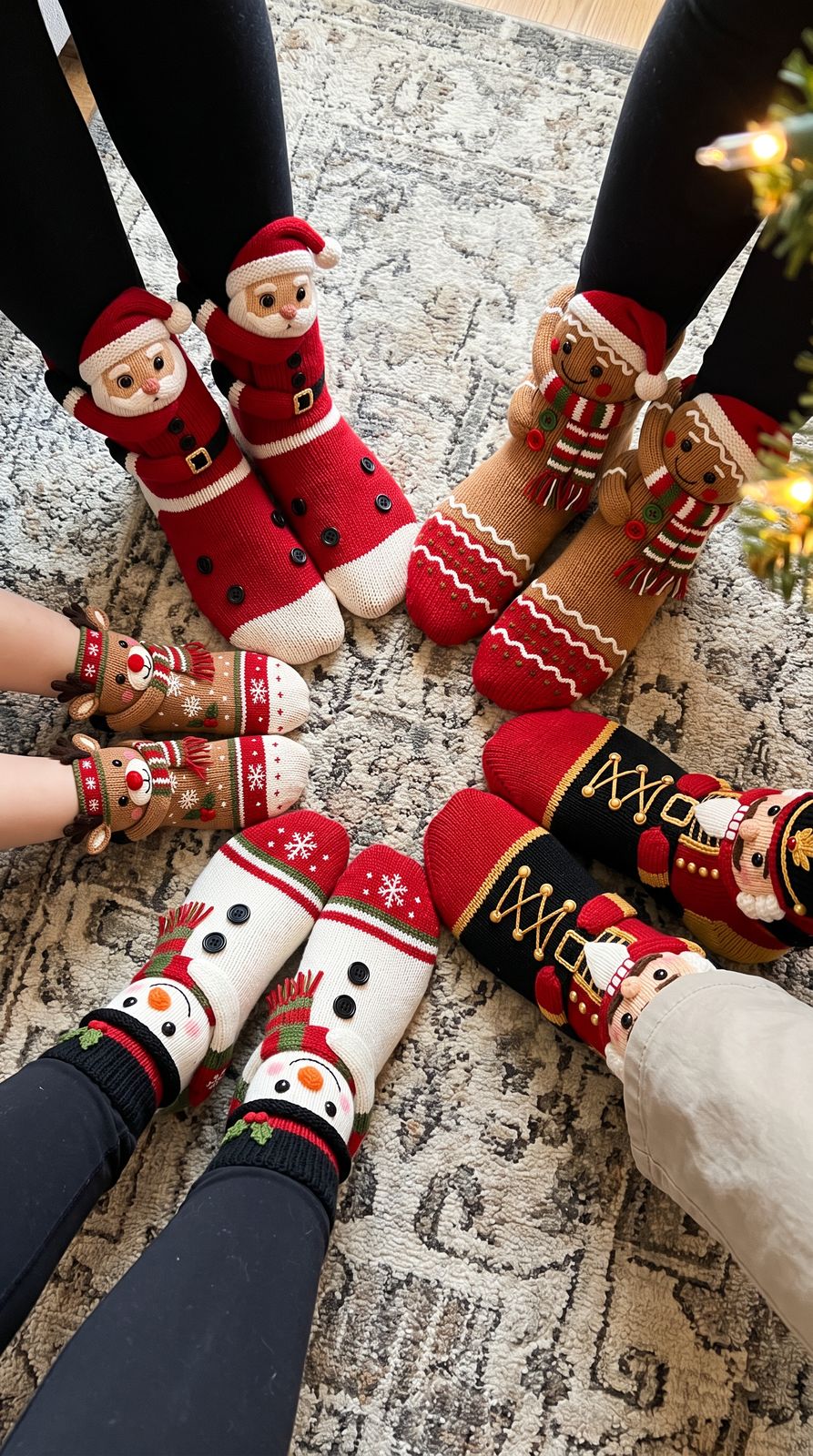 Lavonne's Christmas hug socks - f3 family photo