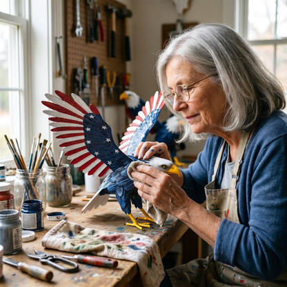 Brenda's Handmade Patriotic Eagle Garden Stake