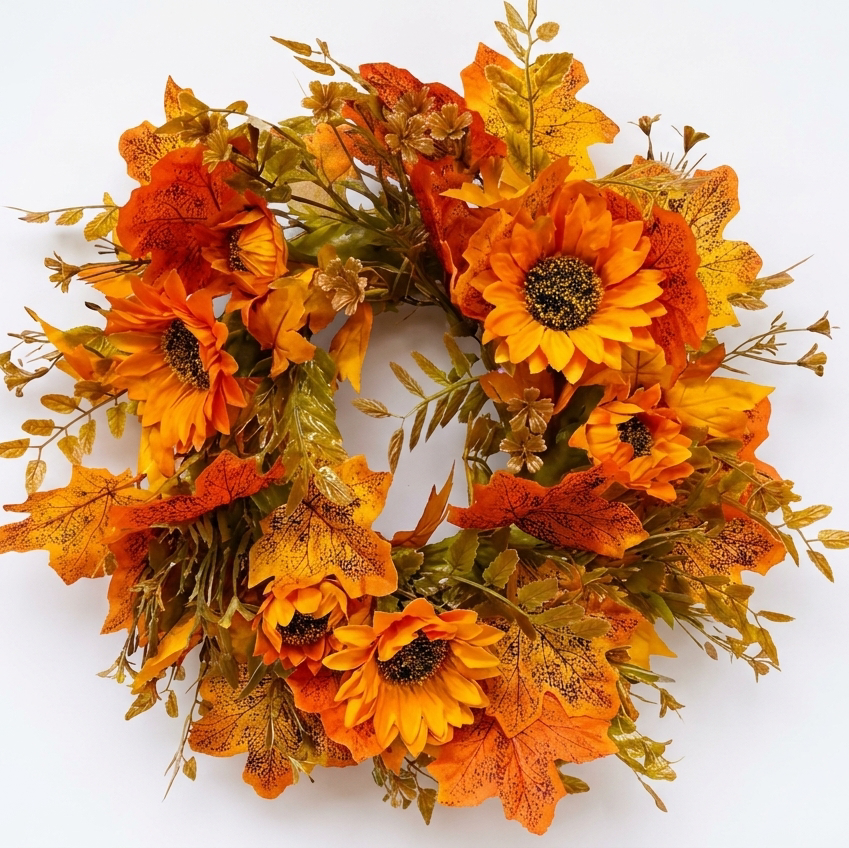 Homemade Harvest Autumn Wreath
