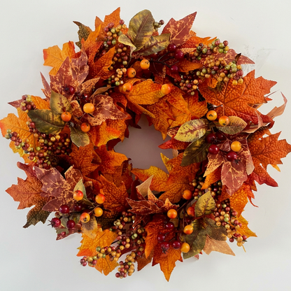 Homemade Harvest Autumn Wreath