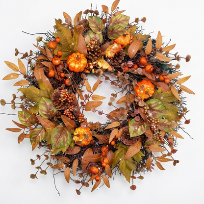 Homemade Harvest Autumn Wreath
