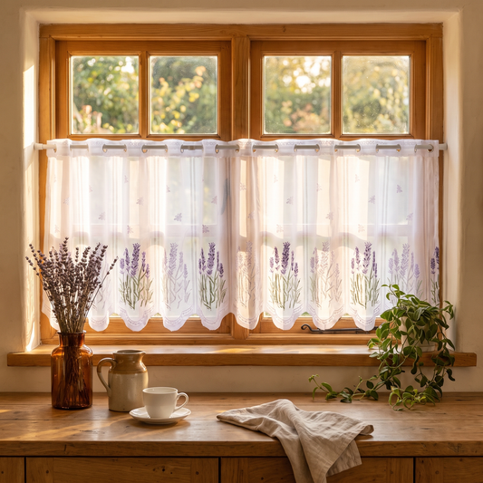 Alma's Handmade Flower Curtains