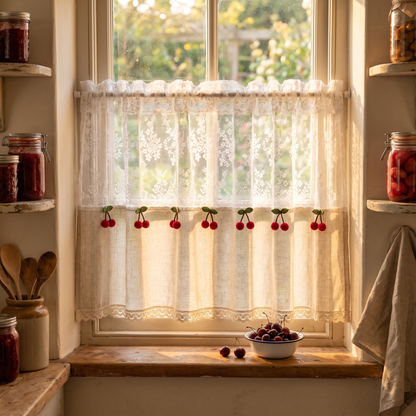 Alma's Handmade Flower Curtins