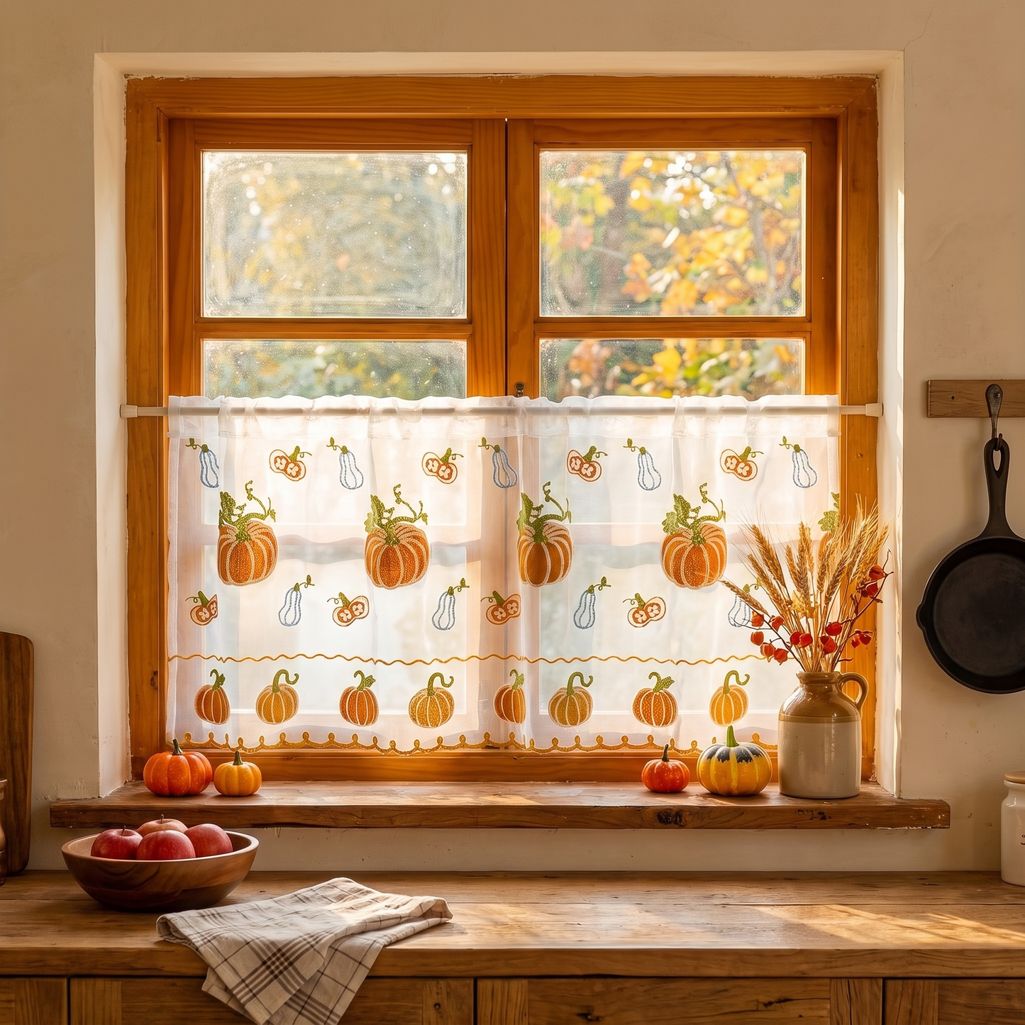 Alma's Handmade Fall Curtains