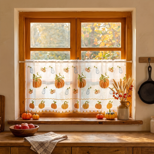Alma's Handmade Fall Curtains