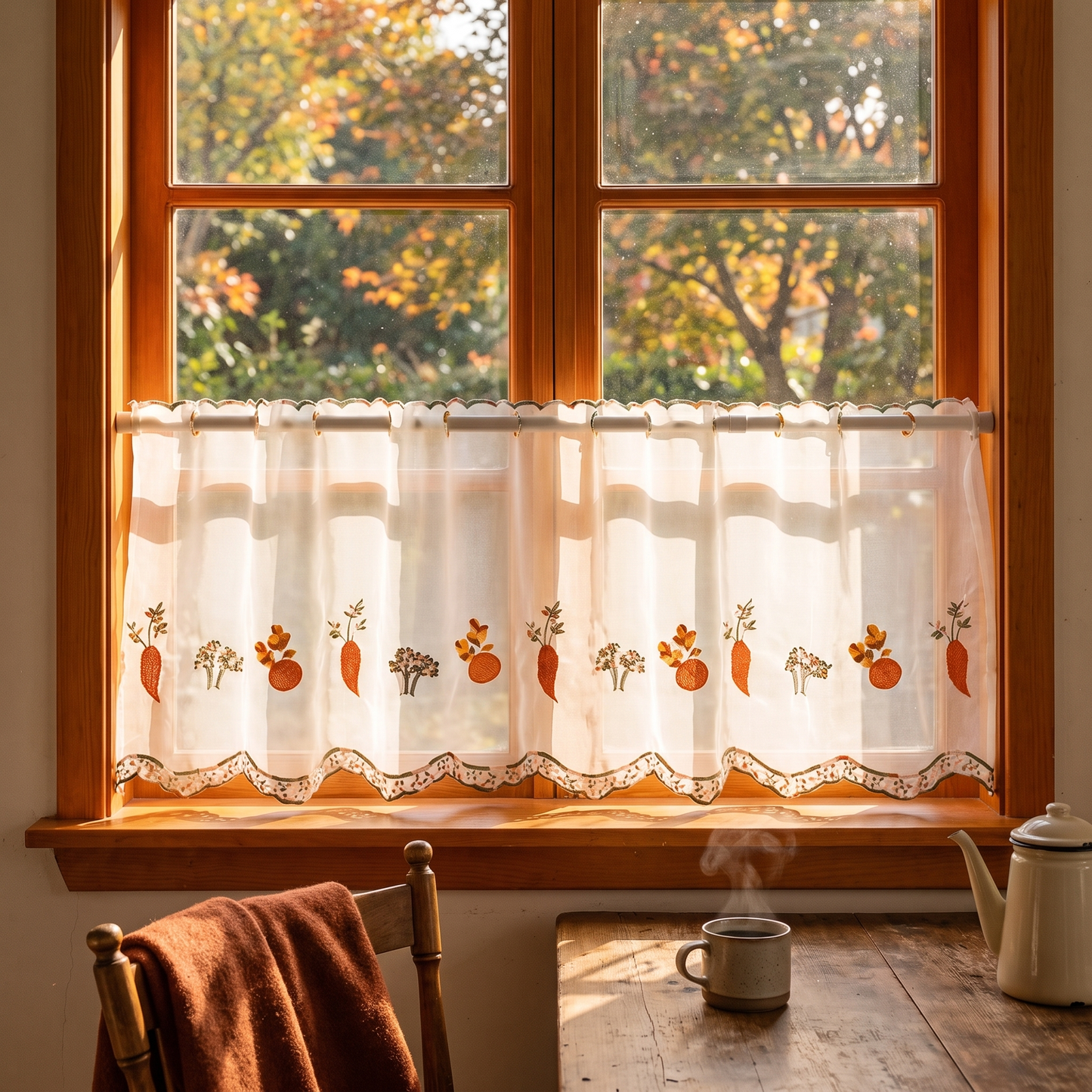 Alma's Handmade Fall Curtains