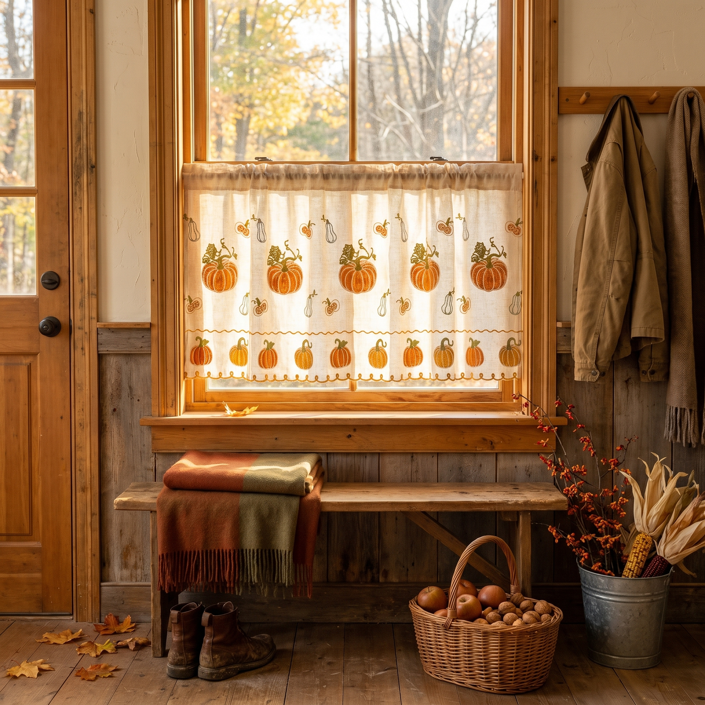 Alma's Handmade Fall Curtains