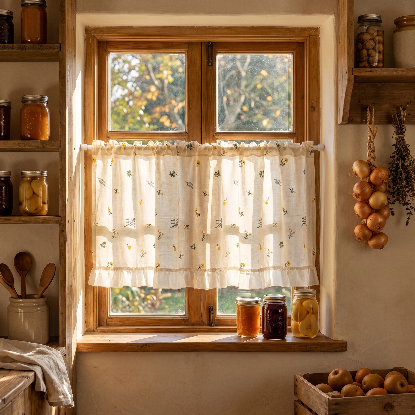 Alma's Handmade Fall Curtains