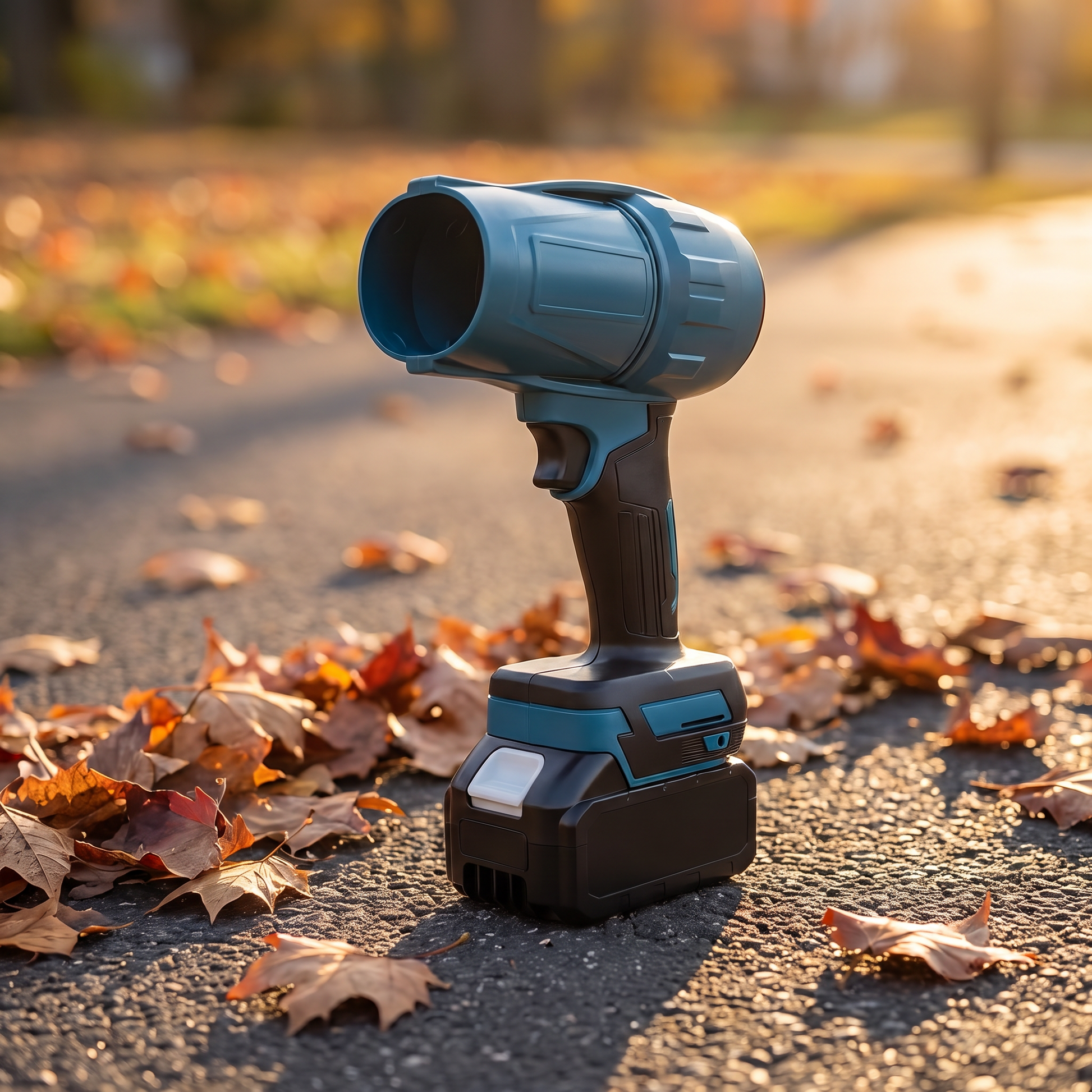 GaleForce Turbo on a driveway among autumn leaves