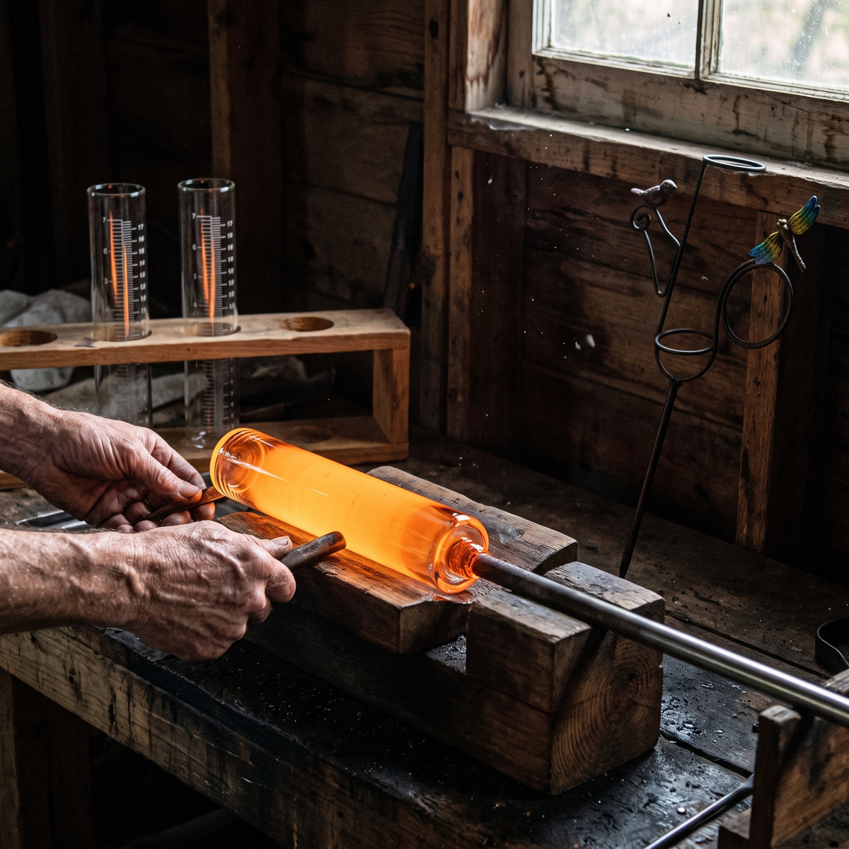 Vernon's Hand-Blown Rain Gauge