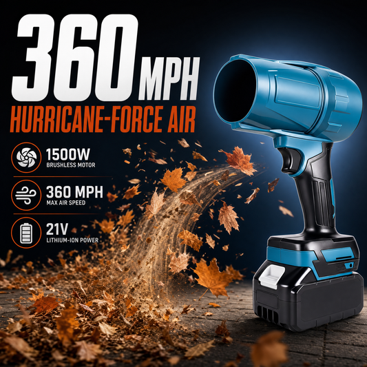GaleForce Turbo cordless leaf blower - 360 MPH hurricane-force air