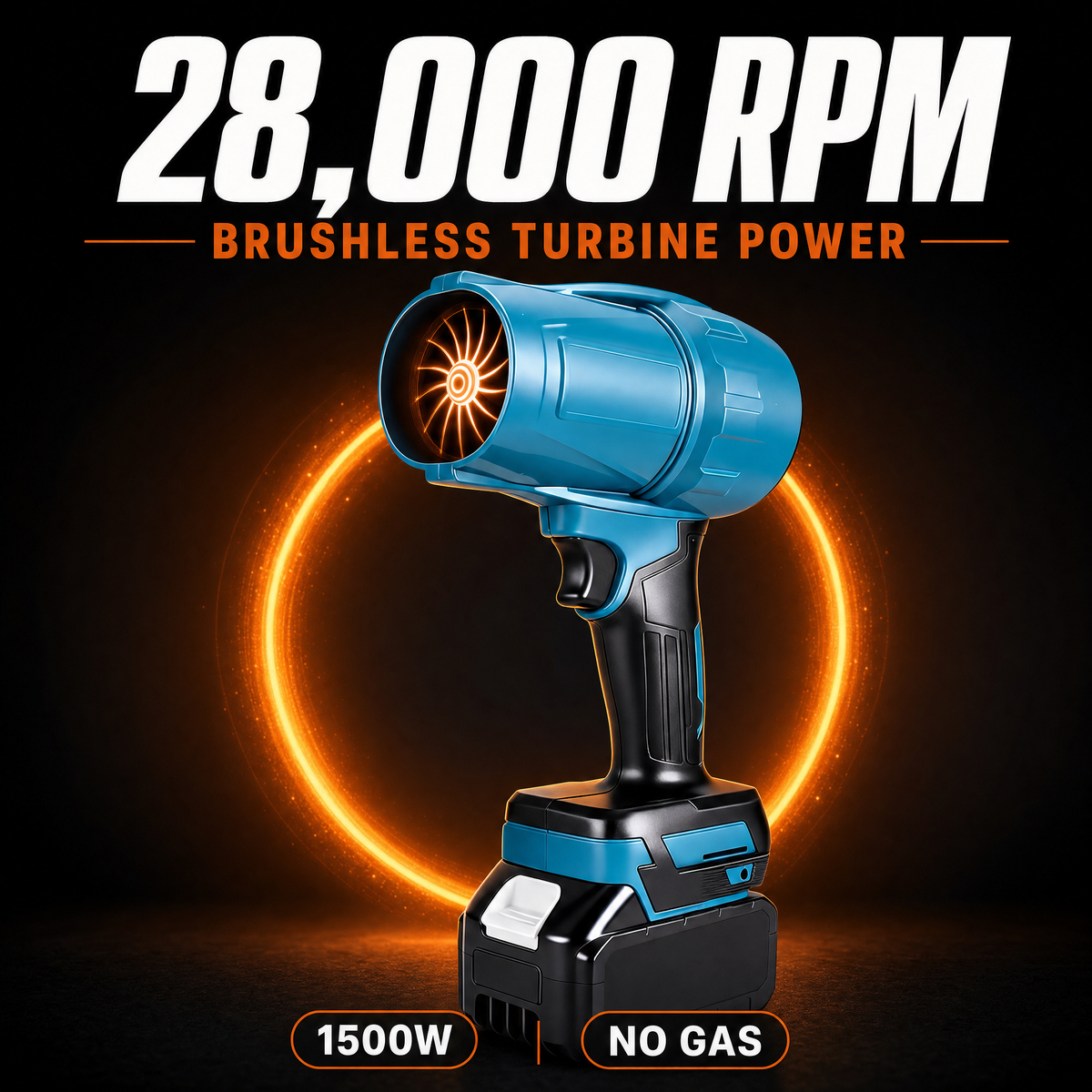 28,000 RPM brushless turbine power