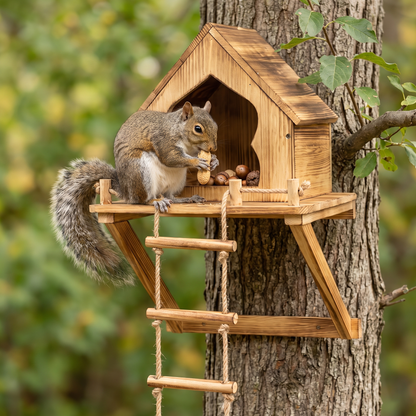 Dewey's Handmade Squirrel Treehouse