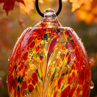 Roy's Hand-Blown Hummingbird Feeder