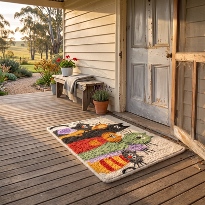Glenys' Handmade Cat Rug