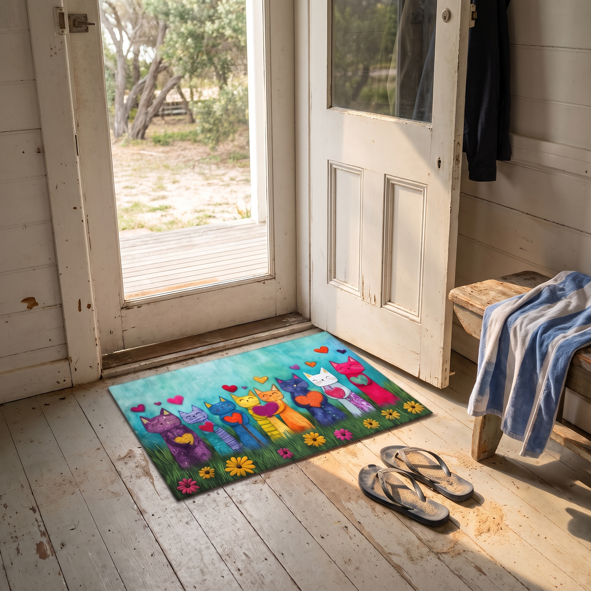 Glenys' Handmade Cat Rug