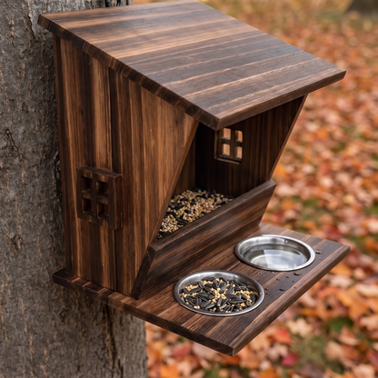 Gene's Feeding House - Bird Feeder with Water Bowl & Nesting Nook
