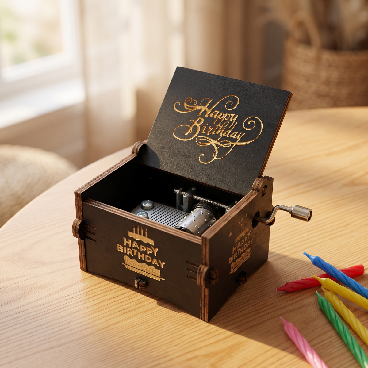 Walt's music box Happy Birthday, black