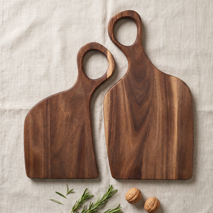 Both walnut boards side by side, full outline