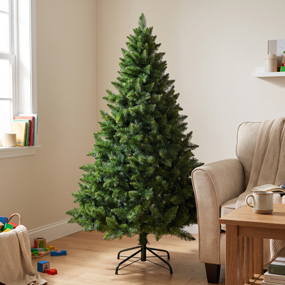 Connie's Full-Fill 5 ft Christmas Tree in a living room corner