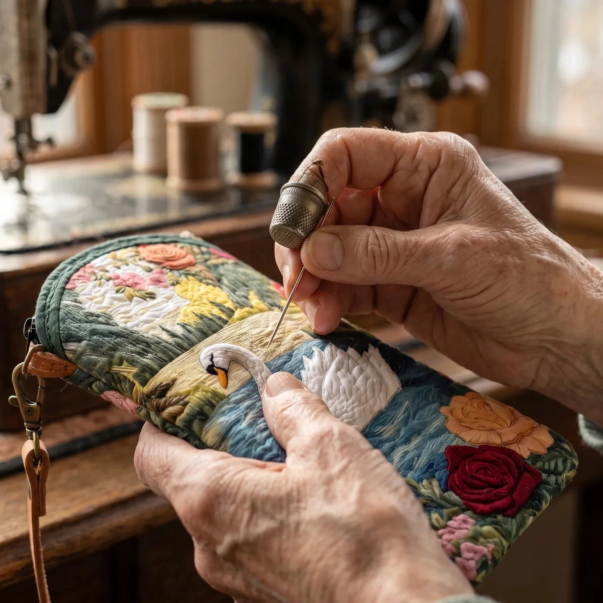 Rosie's Quilted Phone Bag