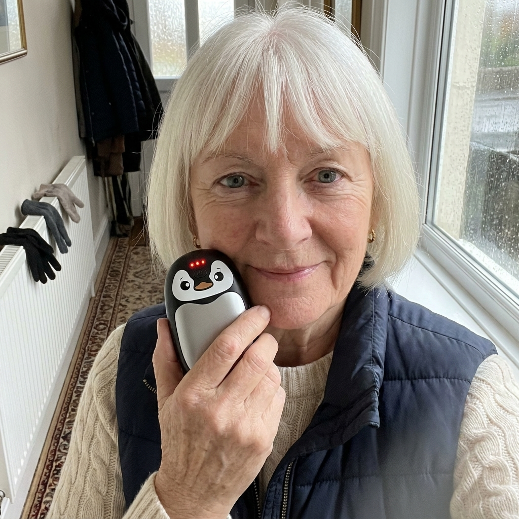 Customer photo penguin hand warmer