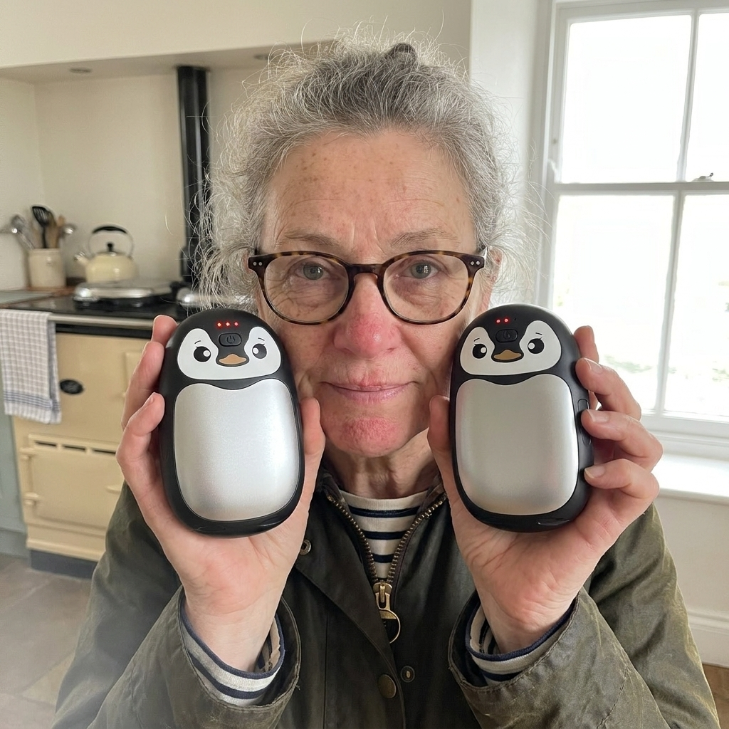 Customer photo penguin hand warmer