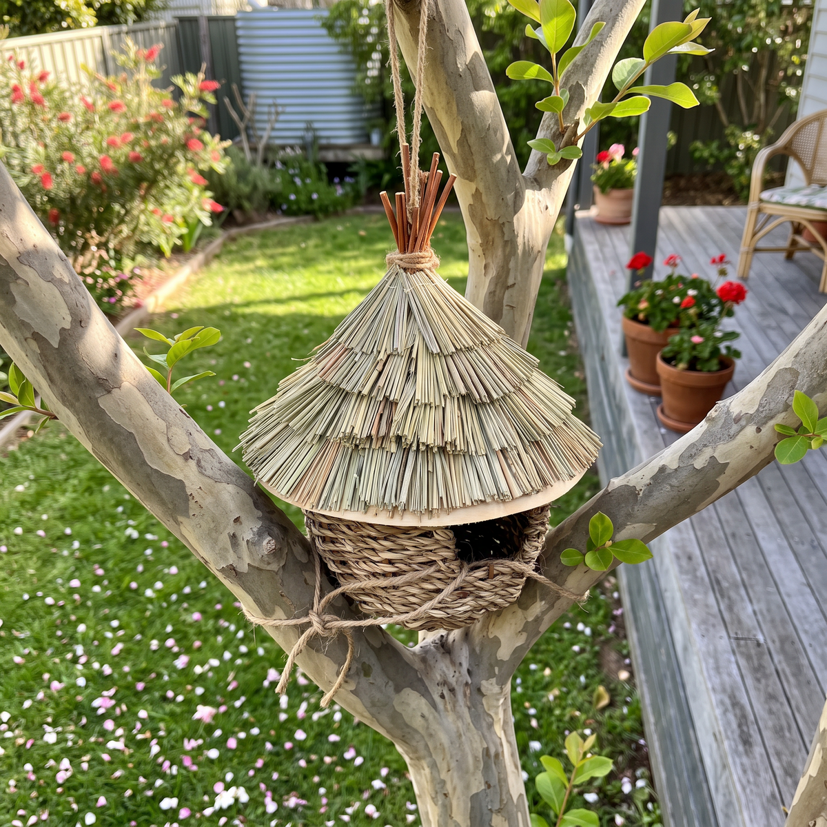 Noeline's Woven Bird House