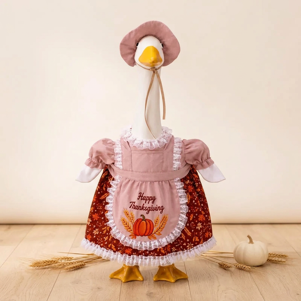 Lorraine's Porch Geese With Handsewn Outfits