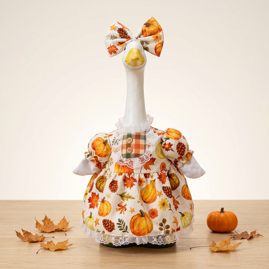 Lorraine's Porch Geese With Handsewn Outfits