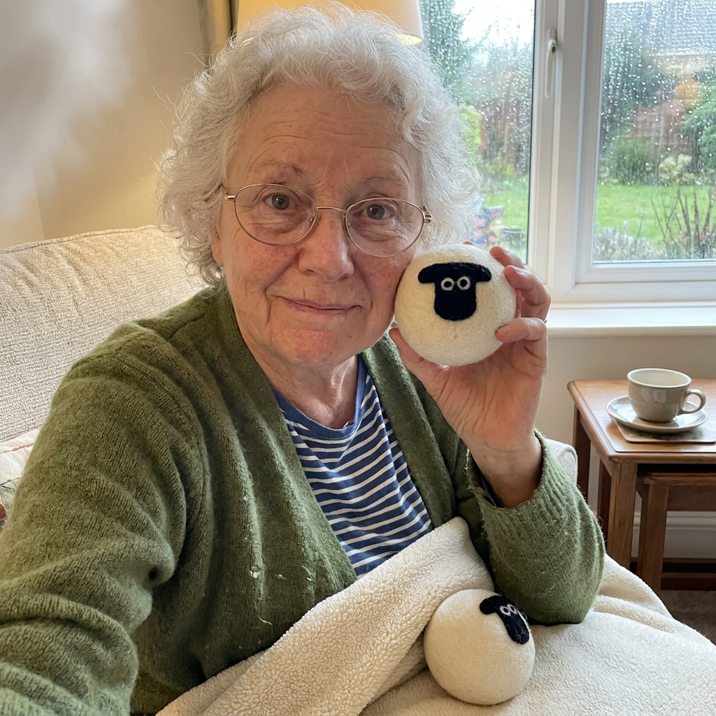Customer photo of sheep wool dryer balls
